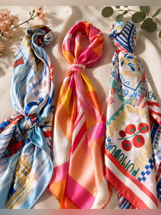 Piper K Accessories - 3 piper•k new Printed Scarves - set of 3